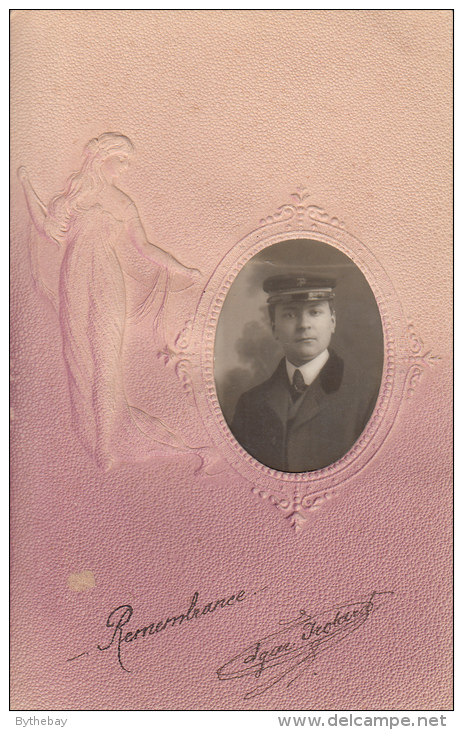 Black & White Miniature Photo Of Young Man In School Uniform - Photographie