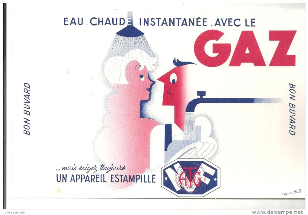 Buvard Eau Chaude Instantanée, Avec Le Gaz Des Années 1960 - Elektrizität & Gas