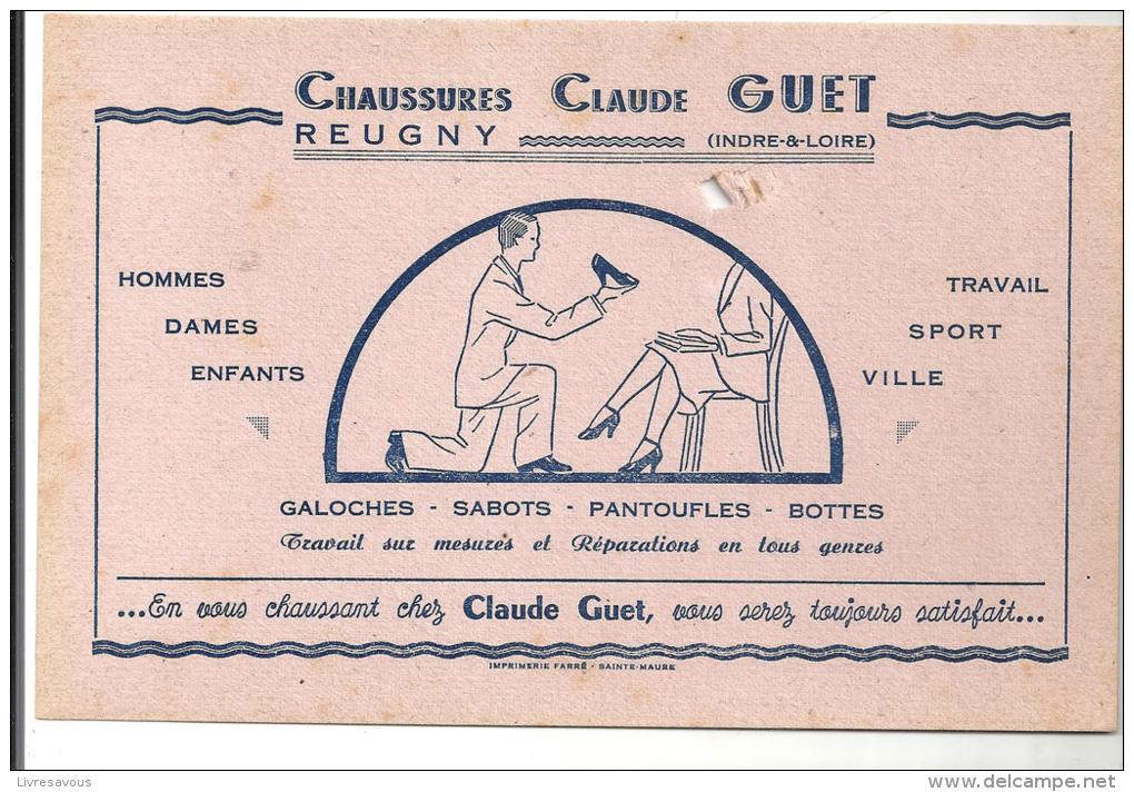 Buvard Chaussures Claude Guet à Reugny Dans L'Indre Et Loire Des Années 1960 - Textile & Clothing