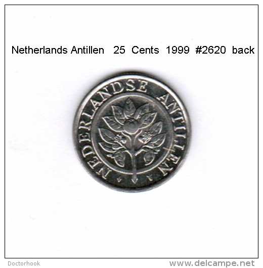 NETHERLAND ANTILLES    25  CENTS  1999   (KM # 35) - Niederländische Antillen