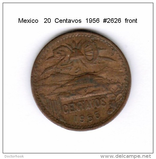 MEXICO    20  CENTAVOS  1956   (KM # 440) - Mexico