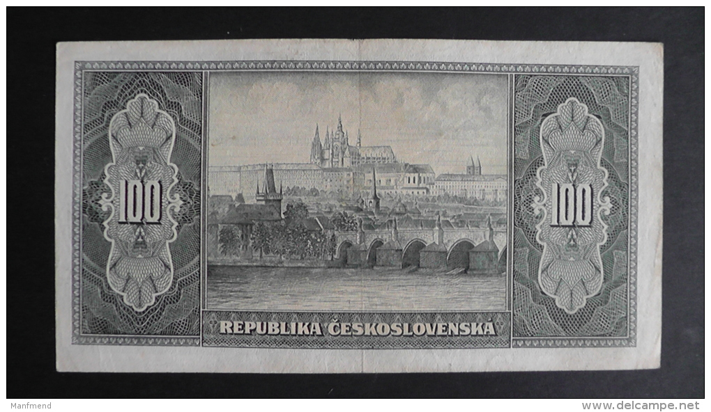 Czechoslovakia - 100 Korun - 1945 - P 63a - VF+ - Look Scan - Tchécoslovaquie