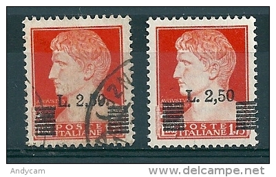 1945 LUOGOTENENZA IMPERIALE SOPRASTAMPATA NUOVO MNH E USATO - Ungebraucht