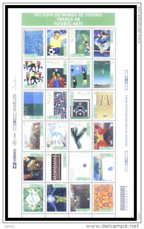 BRAZIL 1998,Ref. 184539 NEW- FOOTBALL WORLD CUP. FRANCE-98. COPA DEL MUNDO DE FUTBOL - Unused Stamps