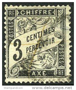 France J13 Used 3c Postage Due Of 1882 - 1859-1959 Used