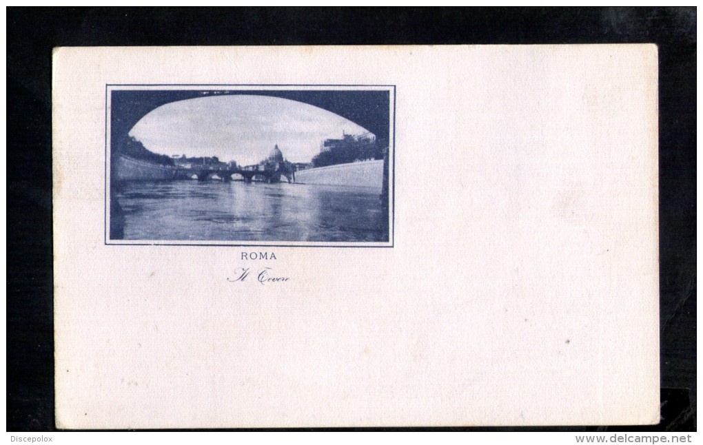 F618 Roma ( Rome ) Il Tevere - E.V.R. Danesi - Annullo 1920 Con Timbro A Bande Ondulate E Francobollo Regno - Fiume Tevere