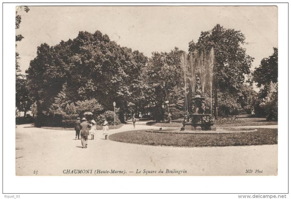 25 - CHAUMONT - Le Square Du Boulingrin  -   ND. Phot. - Chaumont