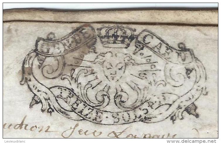 Normandie/Généralité De Caen/13 Sols/document Vélin/1704     CAGE1 - Seals Of Generality