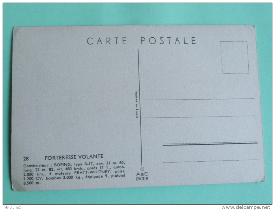 FORTERESSE VOLANTE - BOEING Type B 17 - Autres & Non Classés