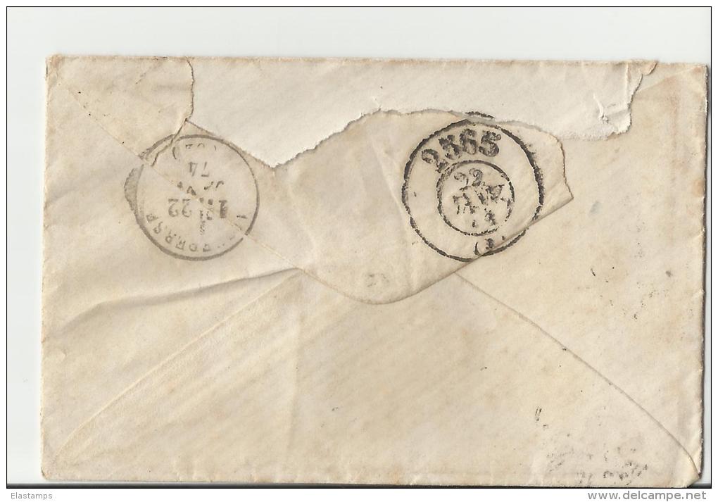 =FR COVER+LETTER 1874 - 1871-1875 Ceres