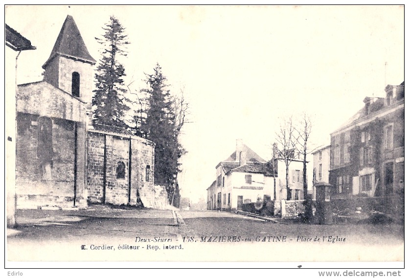 - MAZIERES EN GATINE - Place De L'Eglise - Neuve Excellent état - Mazieres En Gatine