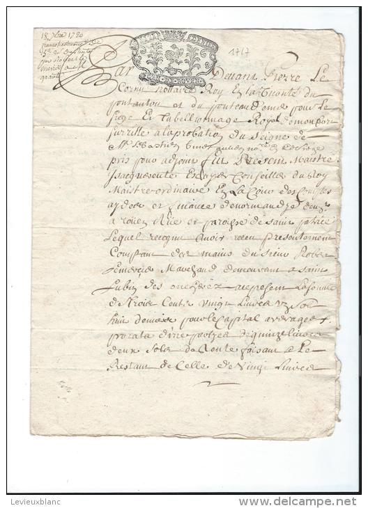 Normandie/Généralité De Rouen /16 Deniers/papier Vergé /1720  CAGE6 - Cachets Généralité