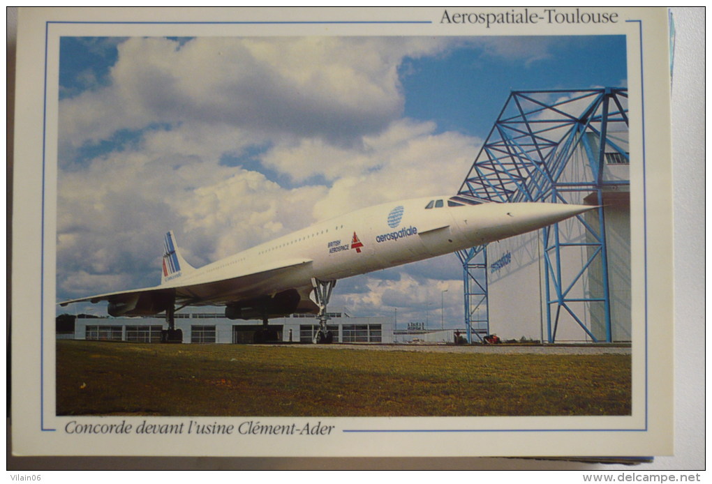 CONCORDE   AIR FRANCE   DEVANT L USINE CLEMENT ADER - 1946-....: Era Moderna