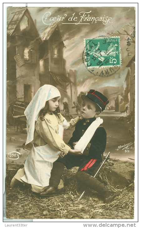 CPA Enfant "guerre 14/18, Coeur De Française" - Guerre 1914-18