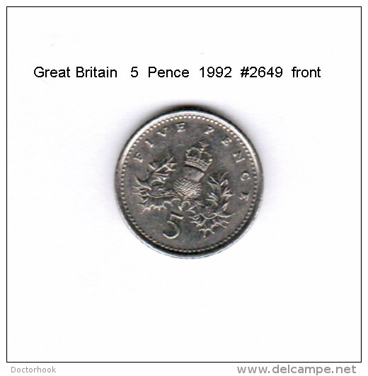 GREAT BRITAIN    5  PENCE  1992   (KM # 937B) - 5 Pence & 5 New Pence