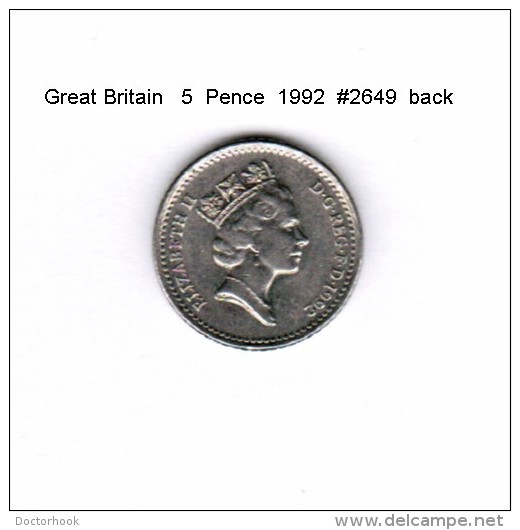 GREAT BRITAIN    5  PENCE  1992   (KM # 937B) - 5 Pence & 5 New Pence