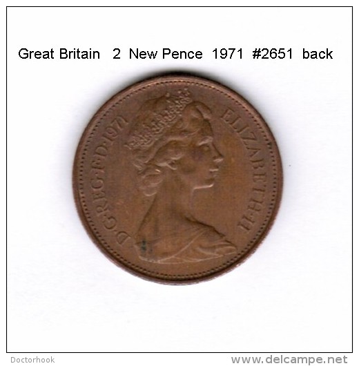 GREAT BRITAIN    2  NEW  PENCE  1971   (KM # 916) - 2 Pence & 2 New Pence