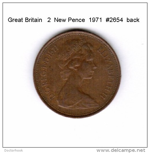 GREAT BRITAIN    2  NEW  PENCE  1971   (KM # 916) - 2 Pence & 2 New Pence