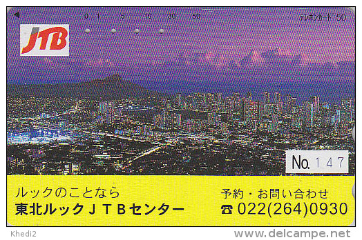 Télécarte Japon / 410-20274 - JTB - Paysage Nocturne - Japan Phonecard Telefonkarte 657 - Paysages