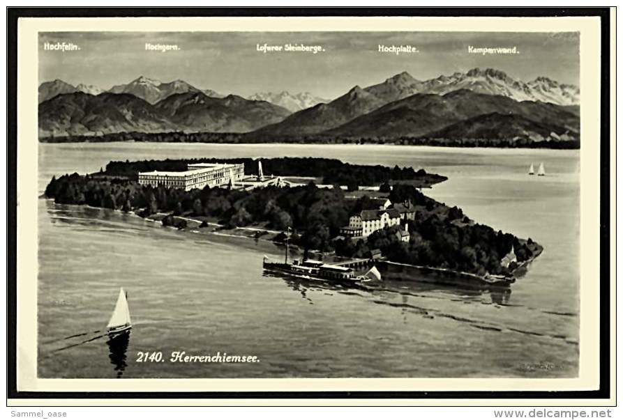 Herrenchiemsee  -  Fliegeraufnahme  -  Ansichtskarte Ca.1940    (2248) - Traunstein