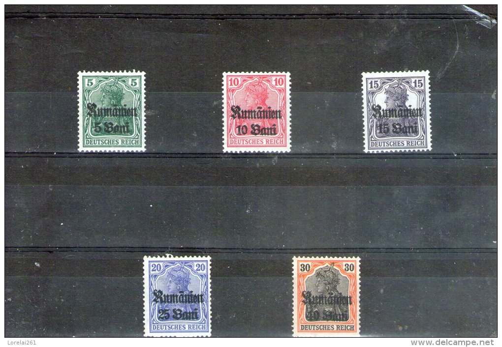 1917 - OCCUPATION ALLEMANDE  Mi No 8/12 Et Yv 26/30 MLH - Ocupaciones