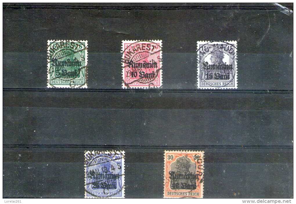 1917 - OCCUPATION ALLEMANDE  Mi No 8/12 Et Yv 26/30 - Ocupaciones