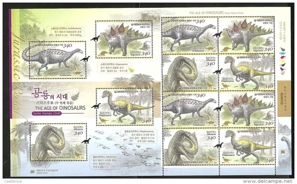 O) 2011 KOREA, THE AGE OF DINOSAURS, 2ND, MNH - Korea (...-1945)