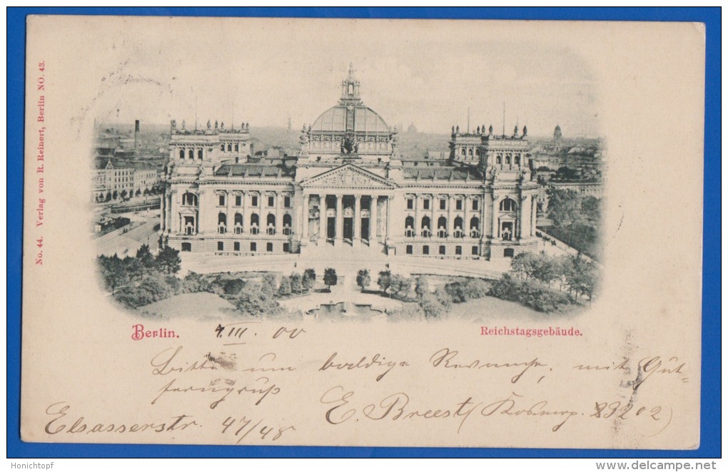 Deutschland; Berlin; Tiergarten; Reichstagsgebäude; 1900 - Dierentuin