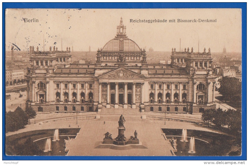 Deutschland; Berlin; Tiergarten; Reichstagsgebäude; 1913 - Dierentuin