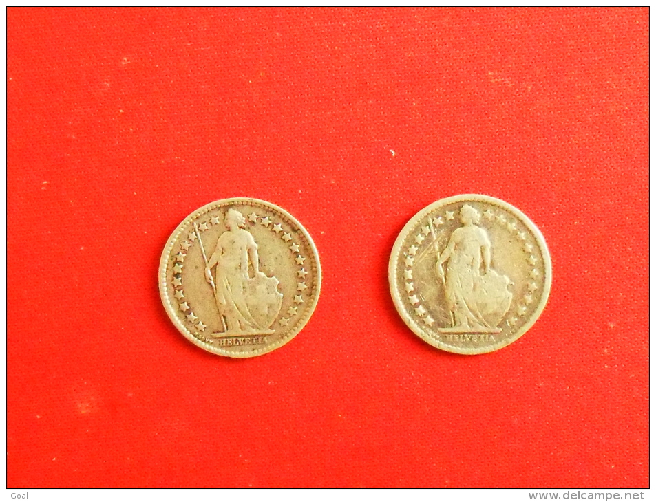 Vend Lot De Deux Monnaies Suisse ; 1/2 Franc Suisse 1906B Et 1916B / TTB+ /Argent - Andere & Zonder Classificatie