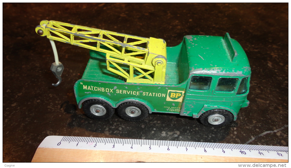 13 - Voiture Camion Dépaneuse Breakdown Tractor Matchbox BP Service Station - Jouets Anciens