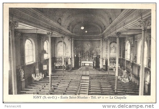 CPA- IGNY- Ecole Saint Nicolas- Tel N°1- La Chapelle - 1955 (A28) - Igny