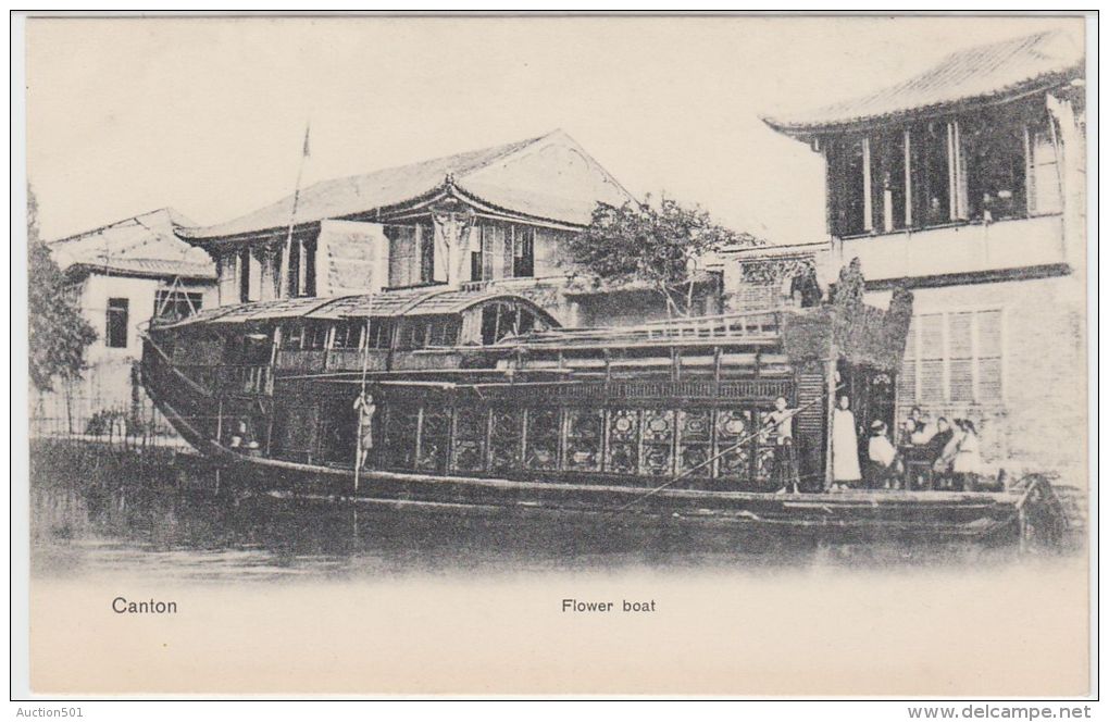 19202g CANTON - Flower Boat - Chine