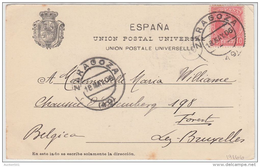 19166g ZARAGOZA - Calle De D. Alfonso 1 - 1906 - Zaragoza