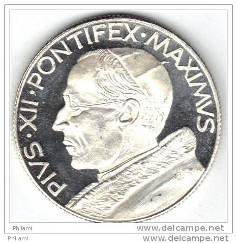 MEDAILLE, RELIGION, PIUS XII PONTIFEX MAXIMUS, Argent (14gr). (AUM14) - Autres & Non Classés