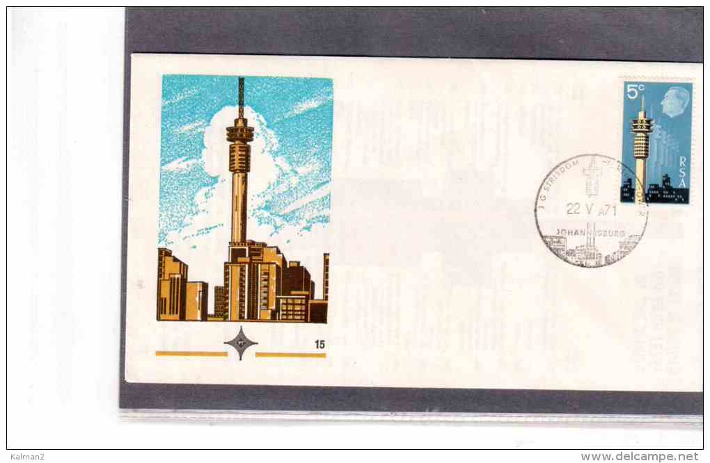 AV366  -   R.S.A.   POSTA TOWER   /   JOHANNESBURG     22.5.1971 - Post