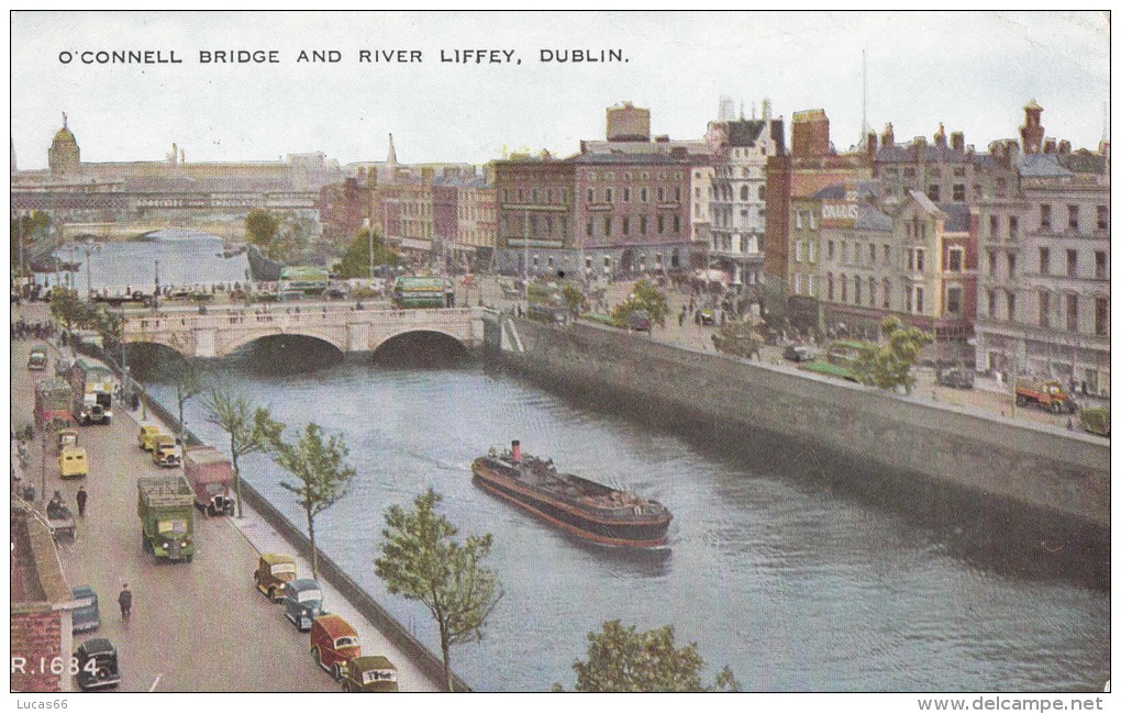 C1900 DUBLIN - O'CONNELL BRIDGE AND RIVER LIFFEY - Dublin