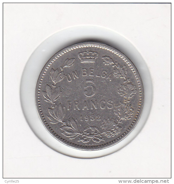 5 Francs Nickel Albert  I 1932 FR Pos A - 5 Frank & 1 Belga
