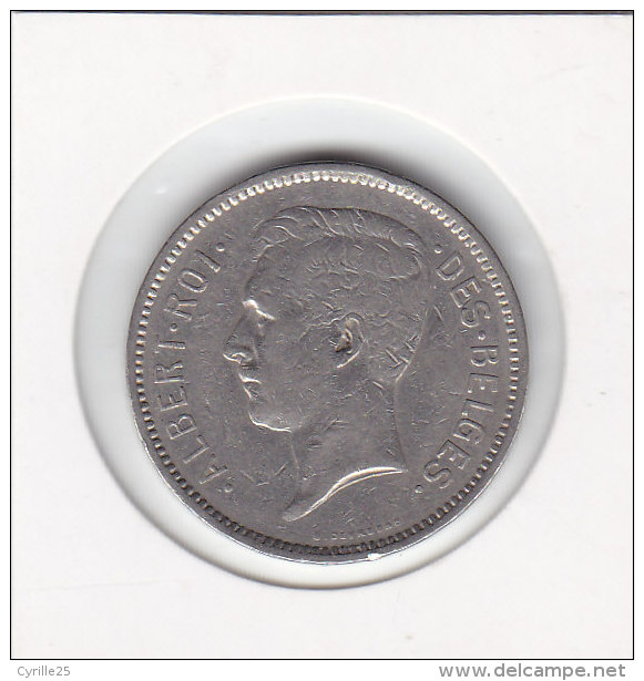 5 Francs Nickel Albert  I 1932 FR Pos A - 5 Frank & 1 Belga