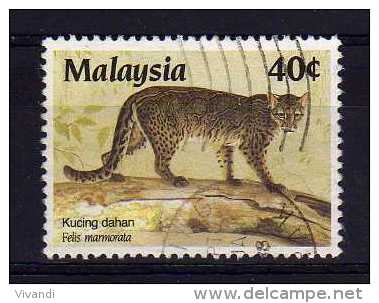 Malaysia - 1987 - 40 Cents Marbled Cat - Used - Malaysia (1964-...)