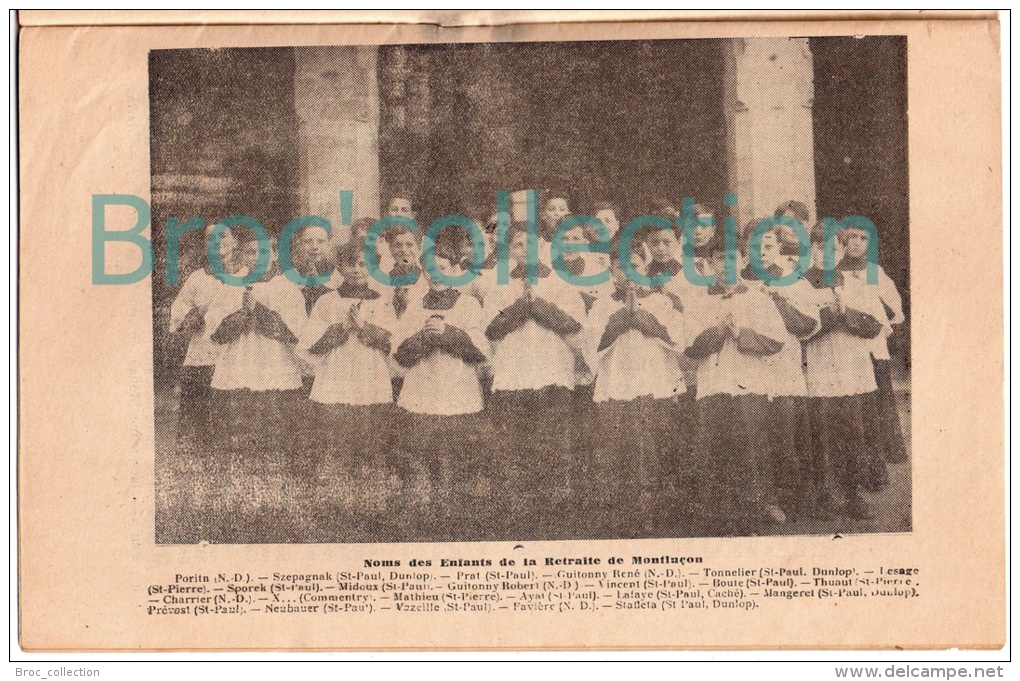 L´écho De Notre-Dame De Montluçon, Bulletin Mensuel, N° 77, Juin 1934, Photo Et Noms Des Enfants De La Retraite - Bourbonnais