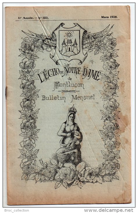 L´écho De Notre-Dame De Montluçon, Bulletin Mensuel N° 123, Mars 1938 - Bourbonnais