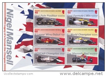 Jersey  2013 Formule 1  Autoraces  Auto's Blok   Postfris/mnh/neuf - Unused Stamps