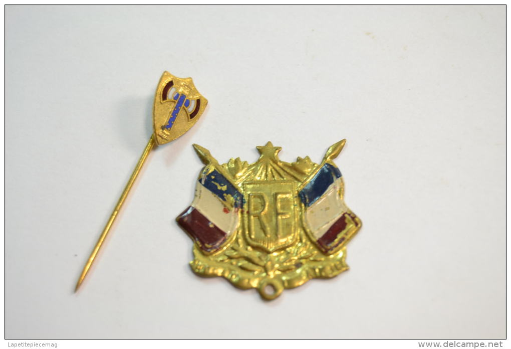 Broche + épingle A Cravate Française Deuxieme Guerre Mondiale. Occupation, Régime De Vichy - 1939-45