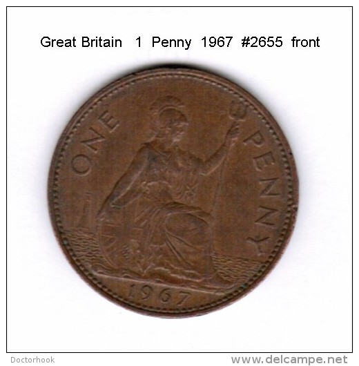 GREAT BRITAIN    1  PENNY  1967   (KM # 897) - D. 1 Penny