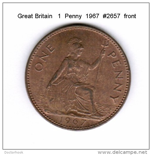 GREAT BRITAIN    1  PENNY  1967   (KM # 897) - D. 1 Penny