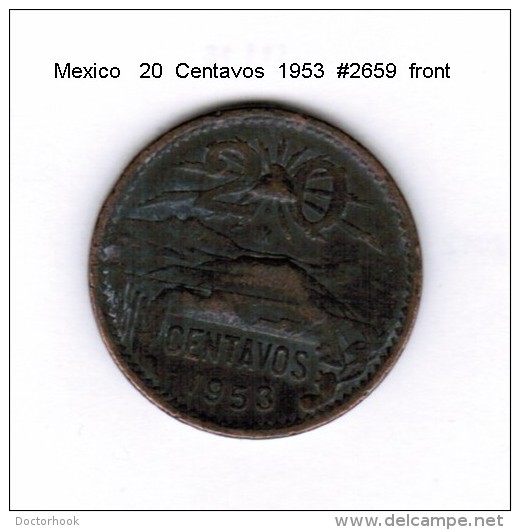 MEXICO    20  CENTAVOS  1953   (KM # 439) - Mexico