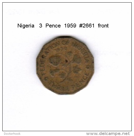 NIGERIA    3  PENCE  1959   (KM # 3) - Nigeria