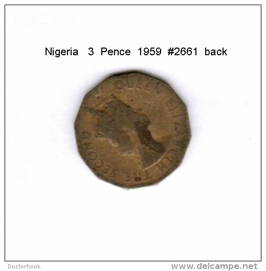 NIGERIA    3  PENCE  1959   (KM # 3) - Nigeria