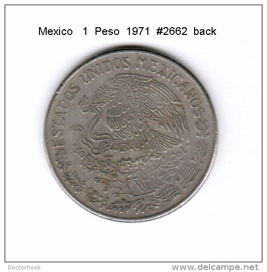 MEXICO    1  PESO  1971   (KM # 460) - Mexiko